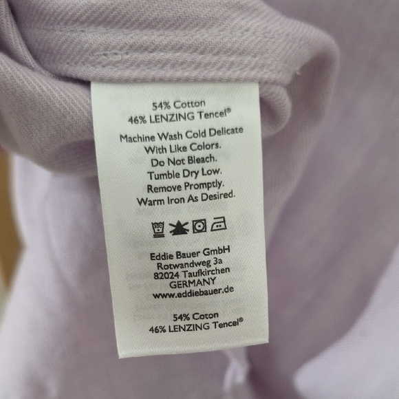 Eddie Bauer Lavender Button Down Shirt - Picture 3 of 7